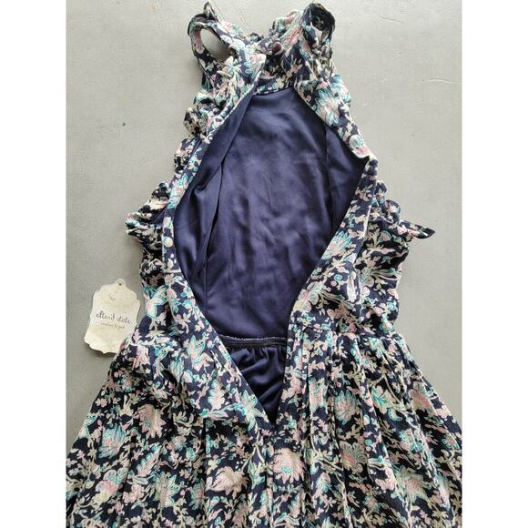 NWT Altar'd State Dark Floral Mock Neck Boho Cottage Sleeveless Dress Size Small - Picture 7 of 7